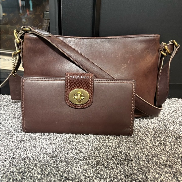Coach 97’ vintage Equestrian slim crossbody bag & wallet - Picture 1 of 17